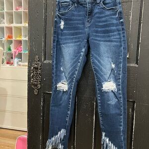 Kancan Distressed Blue Jeans - Buckle